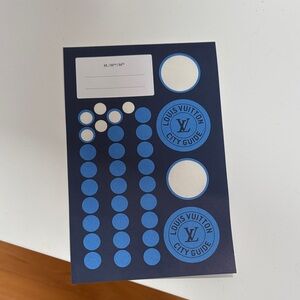 Louis Vuitton Blue and White City Guide Stickers